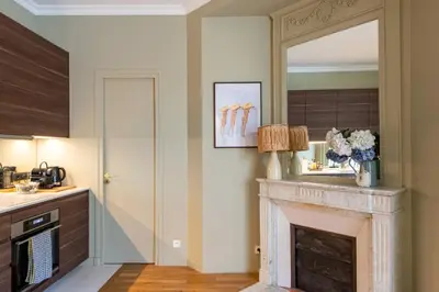 Cuisine ou kitchenette dans l'établissement Chic apartment 1BR-2P - Arc de Triomphe