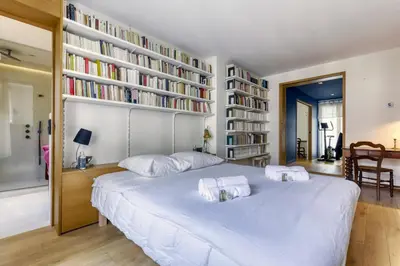 Un ou plusieurs lits dans un hébergement de l'établissement Appartement Daviel avec sa belle terrasse - Welkeys