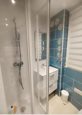 Salle de bains dans l'établissement Studio cosy Paris Centre