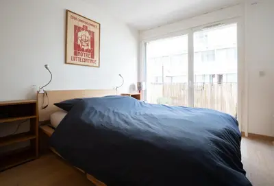 Un ou plusieurs lits dans un hébergement de l'établissement Thionville 2 - KP - Bright apartment for 4 people Paris 19