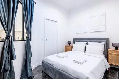 Un ou plusieurs lits dans un hébergement de l'établissement Keyz - Central 1 Bedroom near the Picasso Museum