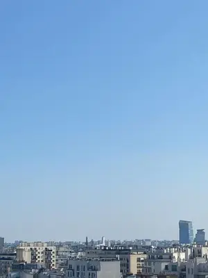 Vue générale sur Paris ou vue de la ville depuis l'appartement