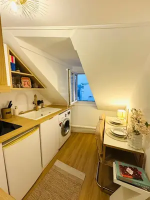 Cuisine ou kitchenette dans l'établissement Cozy Studio - Paris Galeries Lafayette