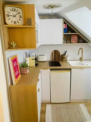 Cuisine ou kitchenette dans l'établissement Cozy Studio - Paris Galeries Lafayette