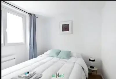 Un ou plusieurs lits dans un hébergement de l'établissement Charminng & cosy T2 for two in Paris 13th
