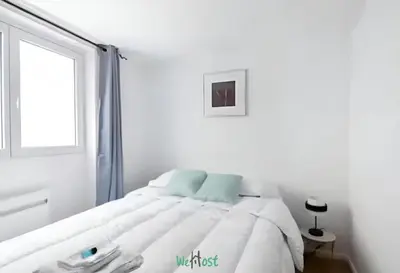 Un ou plusieurs lits dans un hébergement de l'établissement Charminng & cosy T2 for two in Paris 13th