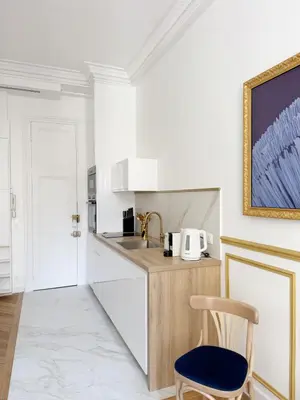 Cuisine ou kitchenette dans l'établissement Richelieu Charm center of Paris