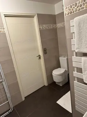Salle de bains dans l'établissement Cosy Parisian Upscale Apartment
