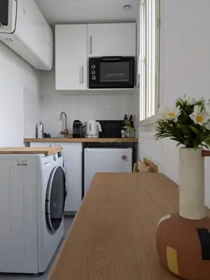 Cuisine ou kitchenette dans l'établissement Eiffel Pearl