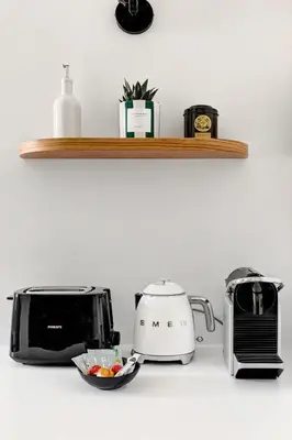Cuisine ou kitchenette dans l'établissement BM Rue Charlot Studio compact & chic pour 2