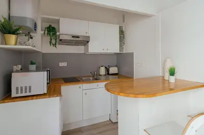 Cuisine ou kitchenette dans l'établissement Lumineux et Rayonnant appartement