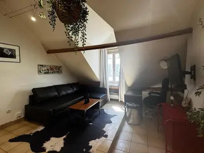 Coin salon dans l'établissement Appartement lumineux au cœur de Montmartre