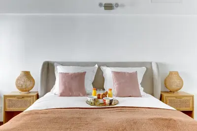 Un ou plusieurs lits dans un hébergement de l'établissement TBS 194 - Elegant apartment in Paris
