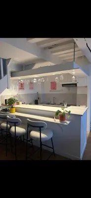 Cuisine ou kitchenette dans l'établissement Chambre chez l'habitant - Place de Bastille