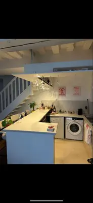 Cuisine ou kitchenette dans l'établissement Chambre chez l'habitant - Place de Bastille