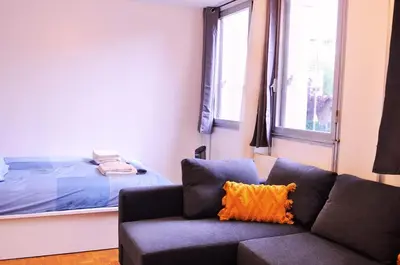 Un ou plusieurs lits dans un hébergement de l'établissement Javelot2 Cosy Studio Paris13 direct to Louvre