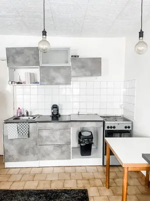 Cuisine ou kitchenette dans l'établissement Aux charmes de Puteaux