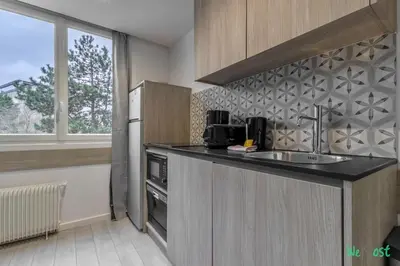 Cuisine ou kitchenette dans l'établissement Appartement cosy pour 4 pers. – Parc des Expositions Porte de Versailles