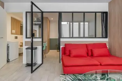 Cuisine ou kitchenette dans l'établissement Logement ideal - Paris Expo P. de Versailles