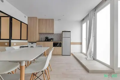 Cuisine ou kitchenette dans l'établissement Apt cosy pour 6 - Paris Expo P. de Versailles