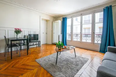 Coin salon dans l'établissement Appartements Bergère