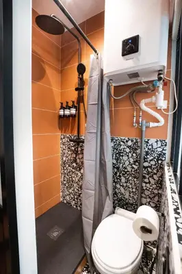 Salle de bains dans l'établissement Studio proche Moulin Rouge Sacré-Coeur