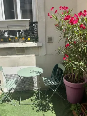 Jardin de l'établissement Nice studio with a terrace