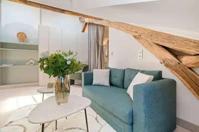 Coin salon dans l'établissement Le Marais - Prestige apartment for 3