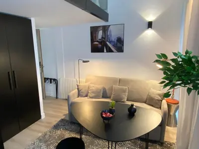 Coin salon dans l'établissement B0 Mini Loft Duplex 175Blo-Paris Convention
