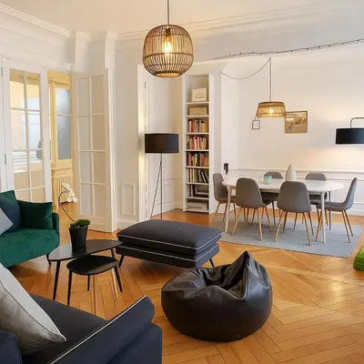 Coin salon dans l'établissement Hsh - Lovely spacious apartment Daru