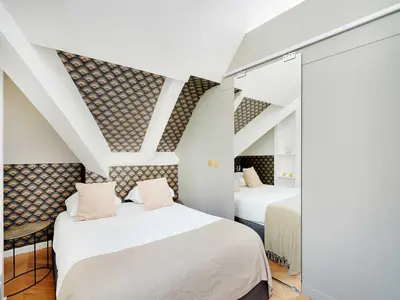 Un ou plusieurs lits dans un hébergement de l'établissement Magnificent apartment -1BR-4P- Champs-Élysées