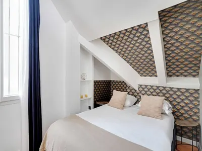 Un ou plusieurs lits dans un hébergement de l'établissement Magnificent apartment -1BR-4P- Champs-Élysées