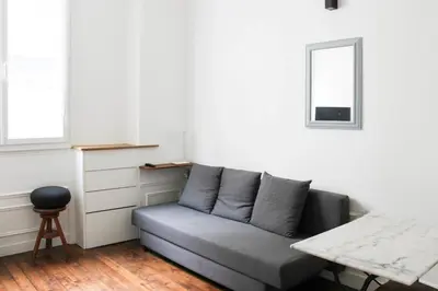 Coin salon dans l'établissement Nice studio with Wifi near Montparnasse