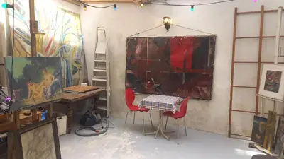Plan de l'établissement Studio dans un atelier d'artiste