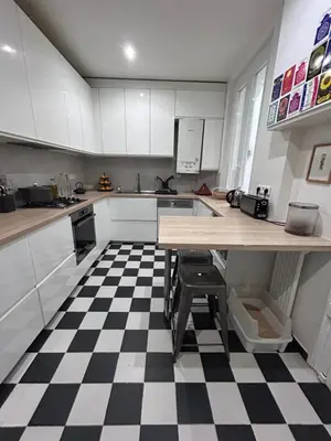 Cuisine ou kitchenette dans l'établissement Superbe 120m2 17ème - 6p