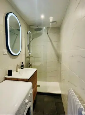 Salle de bains dans l'établissement Appartement Paris 11eme Bastille Voltaire