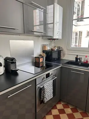 Cuisine ou kitchenette dans l'établissement Appartement Cœur Passy