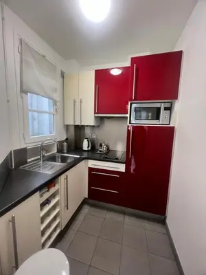 Cuisine ou kitchenette dans l'établissement rue Cambacérès 75008