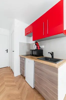 Cuisine ou kitchenette dans l'établissement Charmant 2 pieces Paris 18 - Proche Montmartre