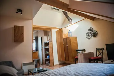 Un ou plusieurs lits dans un hébergement de l'établissement Charming & bright studio in Marais
