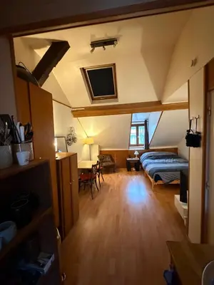 Un ou plusieurs lits dans un hébergement de l'établissement Charming & bright studio in Marais