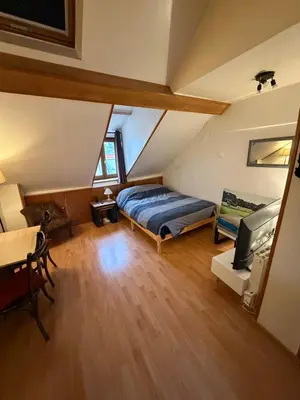Un ou plusieurs lits dans un hébergement de l'établissement Charming & bright studio in Marais