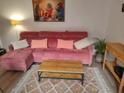 Coin salon dans l'établissement Magnifique appartement dans quartier très prisé beaugrenelle