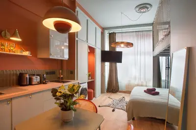 Cuisine ou kitchenette dans l'établissement Cozy studio - fully equipped