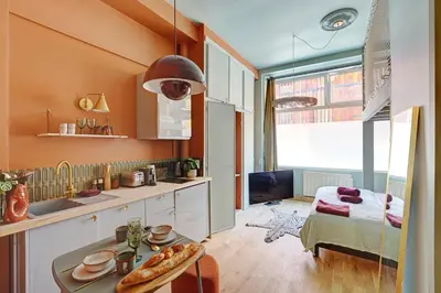 Cuisine ou kitchenette dans l'établissement Cozy studio - fully equipped