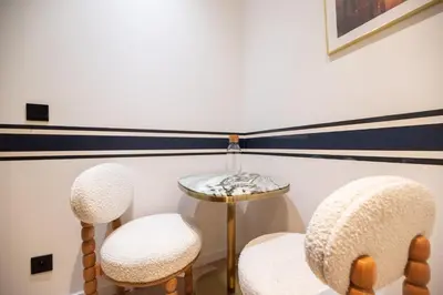 Coin salon dans l'établissement Stylish Studio in East Paris