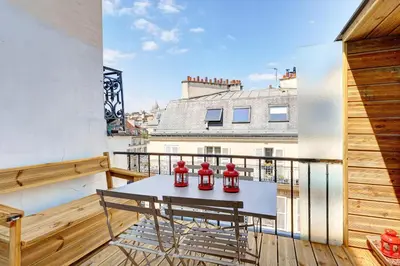 Balcon ou terrasse dans l'établissement BM Face au SacreCoeur Escapade a deux