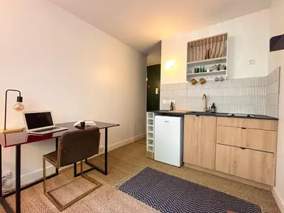 Cuisine ou kitchenette dans l'établissement Le studio Annelets