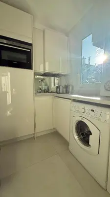 Cuisine ou kitchenette dans l'établissement New Apprt 2 Rooms Tour Eiffel