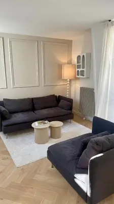 Coin salon dans l'établissement New Apprt 2 Rooms Tour Eiffel